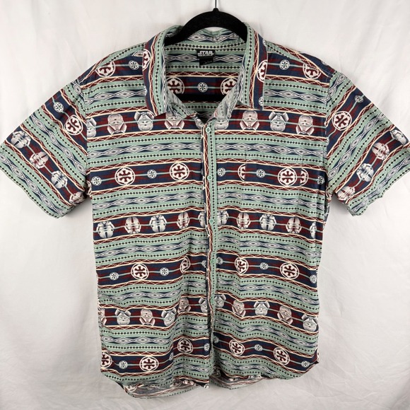 Star Wars Other - Star Wars Mens Our Universe Southwestern Button Up Shirt Large Disneyana Western